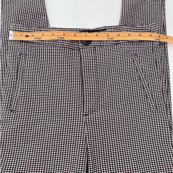 Zara Brown/Maroon Houndstooth High Rise Skinny Pants- M - Picture 5 of 9